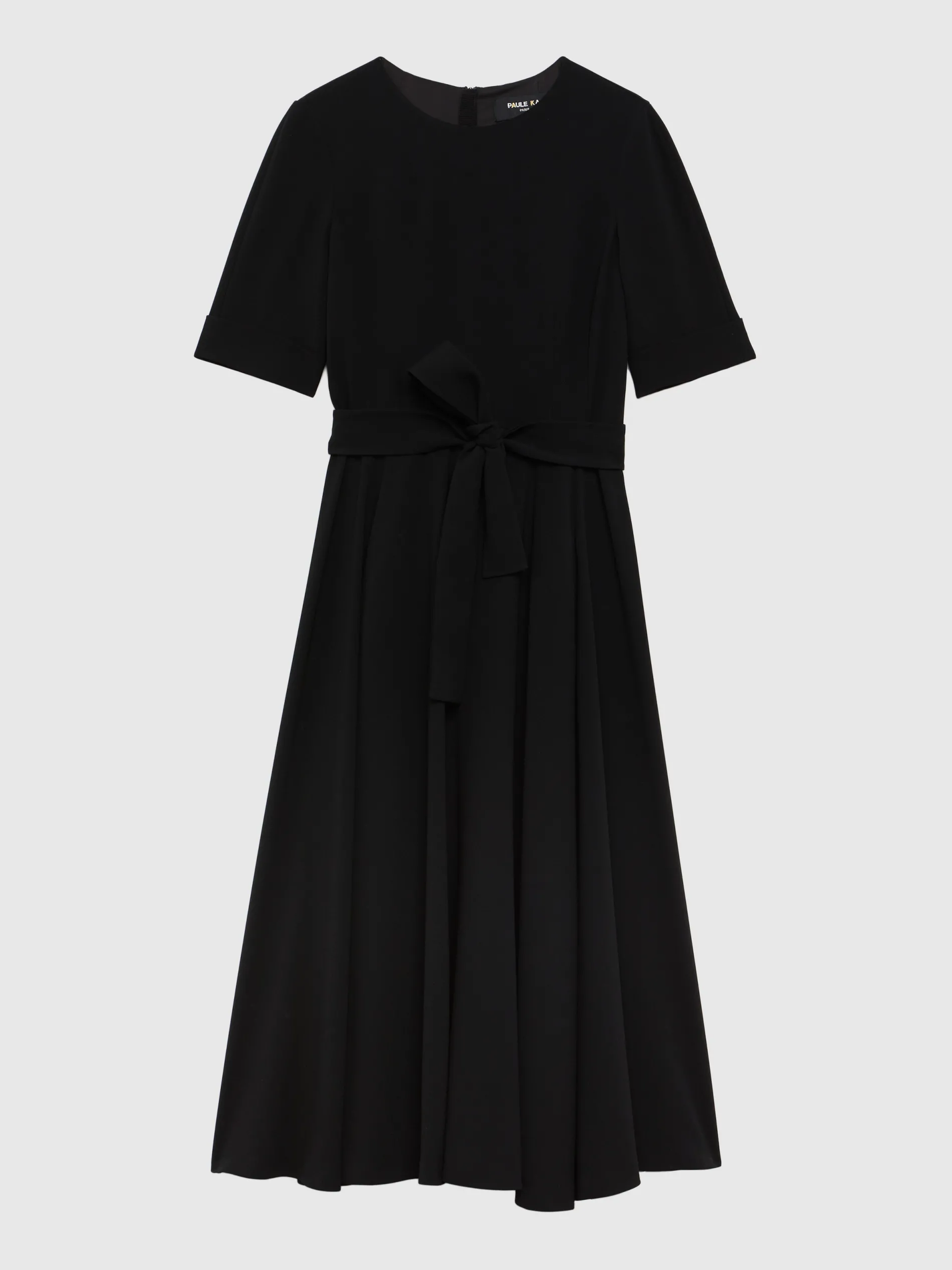 Paule Ka Robe Midi Ceinturee En Crepe Envers Satin<Femme Robes