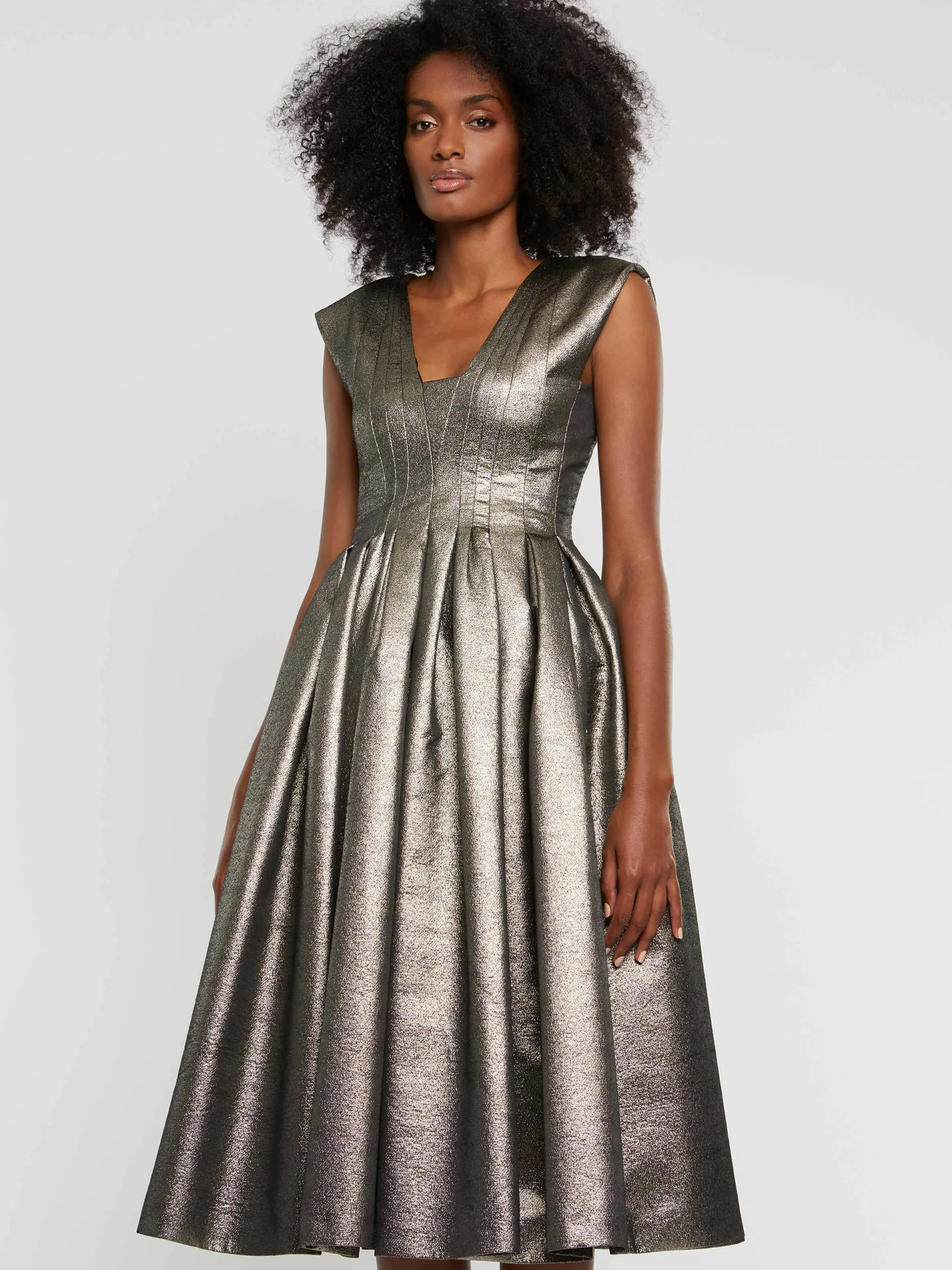 Paule Ka Robe Midi De Ceremonie En Lame<Femme Robes