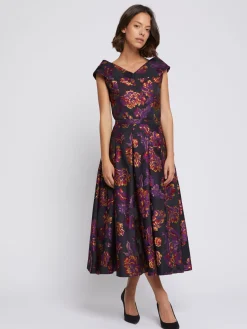 Paule Ka Robe Midi En Jacquard Floral<Femme Robes