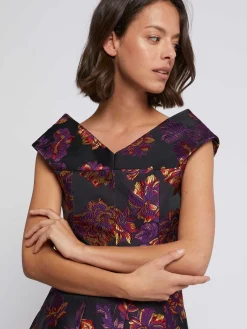 Paule Ka Robe Midi En Jacquard Floral<Femme Robes