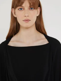 Paule Ka Robe Mi-Longue A Pan Ceinturee En Crepe Envers Satin<Femme Robes