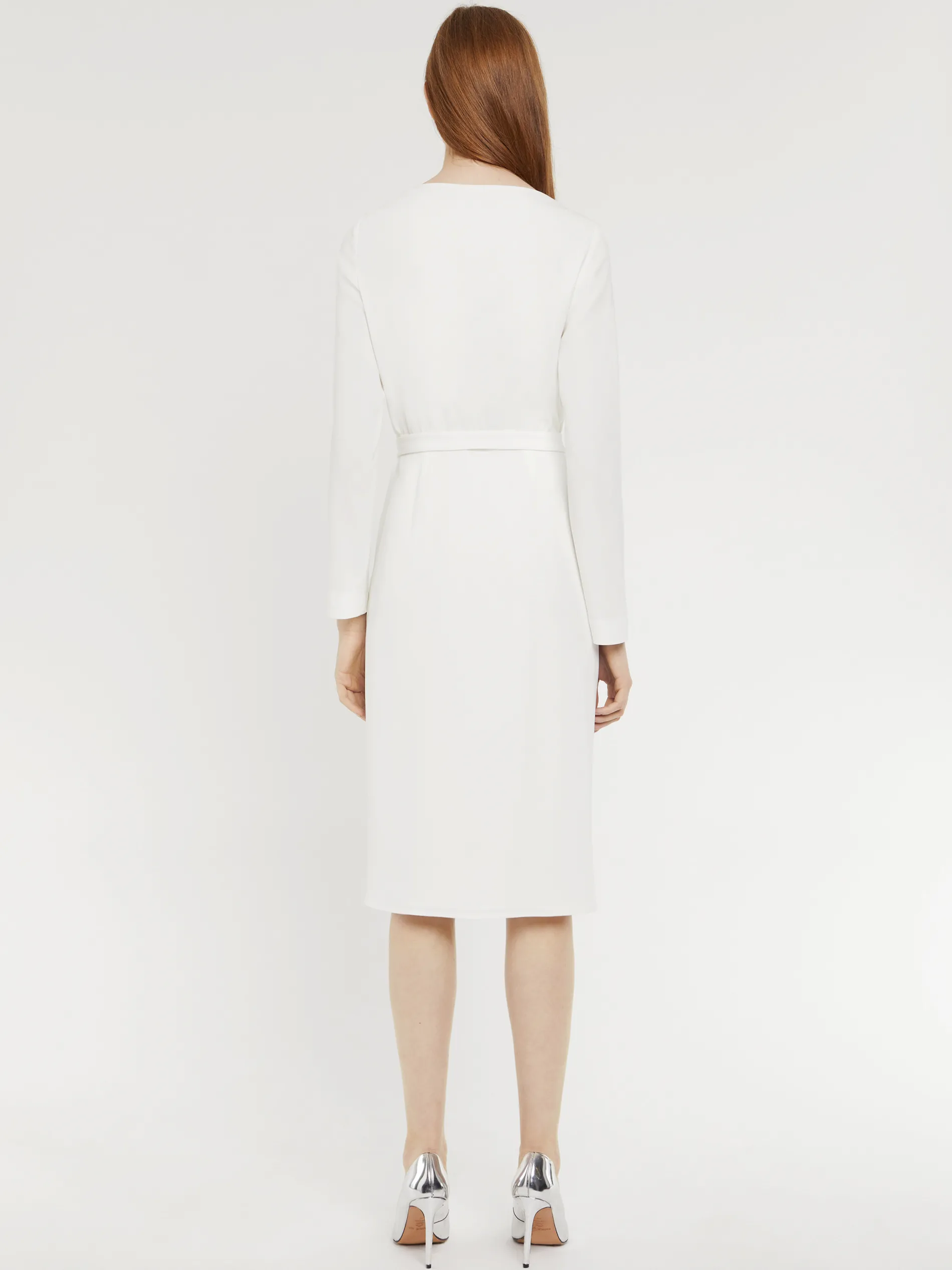 Paule Ka Robe Mi-Longue A Pan Ceinturee En Crepe Envers Satin<Femme Robes