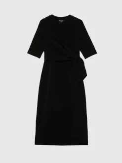 Paule Ka Robe Mi-Longue Drapee En Jersey Ottoman<Femme Robes