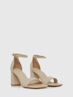 Paule Ka Sandales A Talon En Cuir Lisse<Femme Accessoires