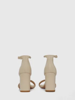 Paule Ka Sandales A Talon En Cuir Lisse<Femme Accessoires