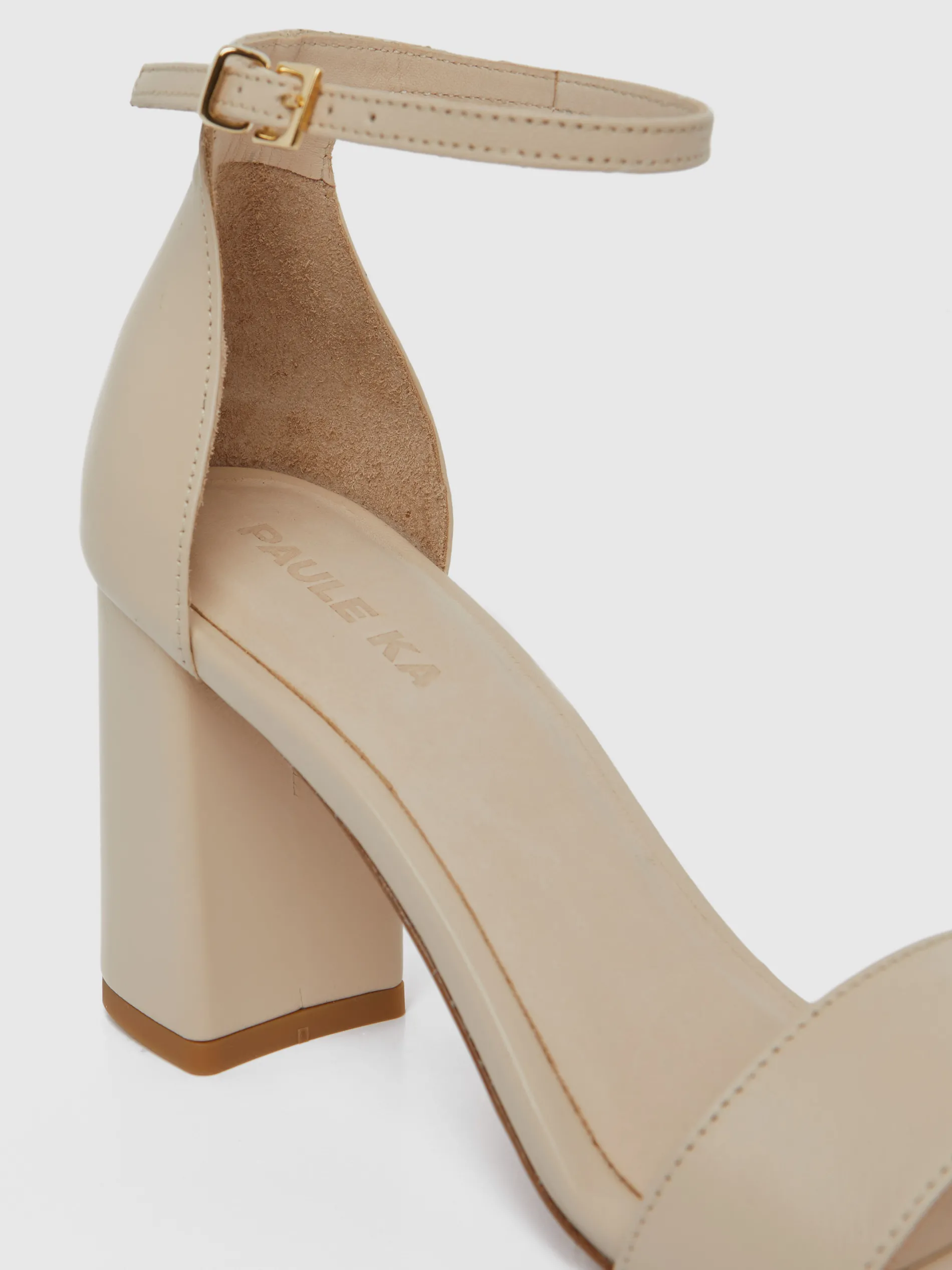 Paule Ka Sandales A Talon En Cuir Lisse<Femme Accessoires