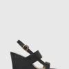 Paule Ka Sandales Compensees En Cuir Lisse<Femme Accessoires