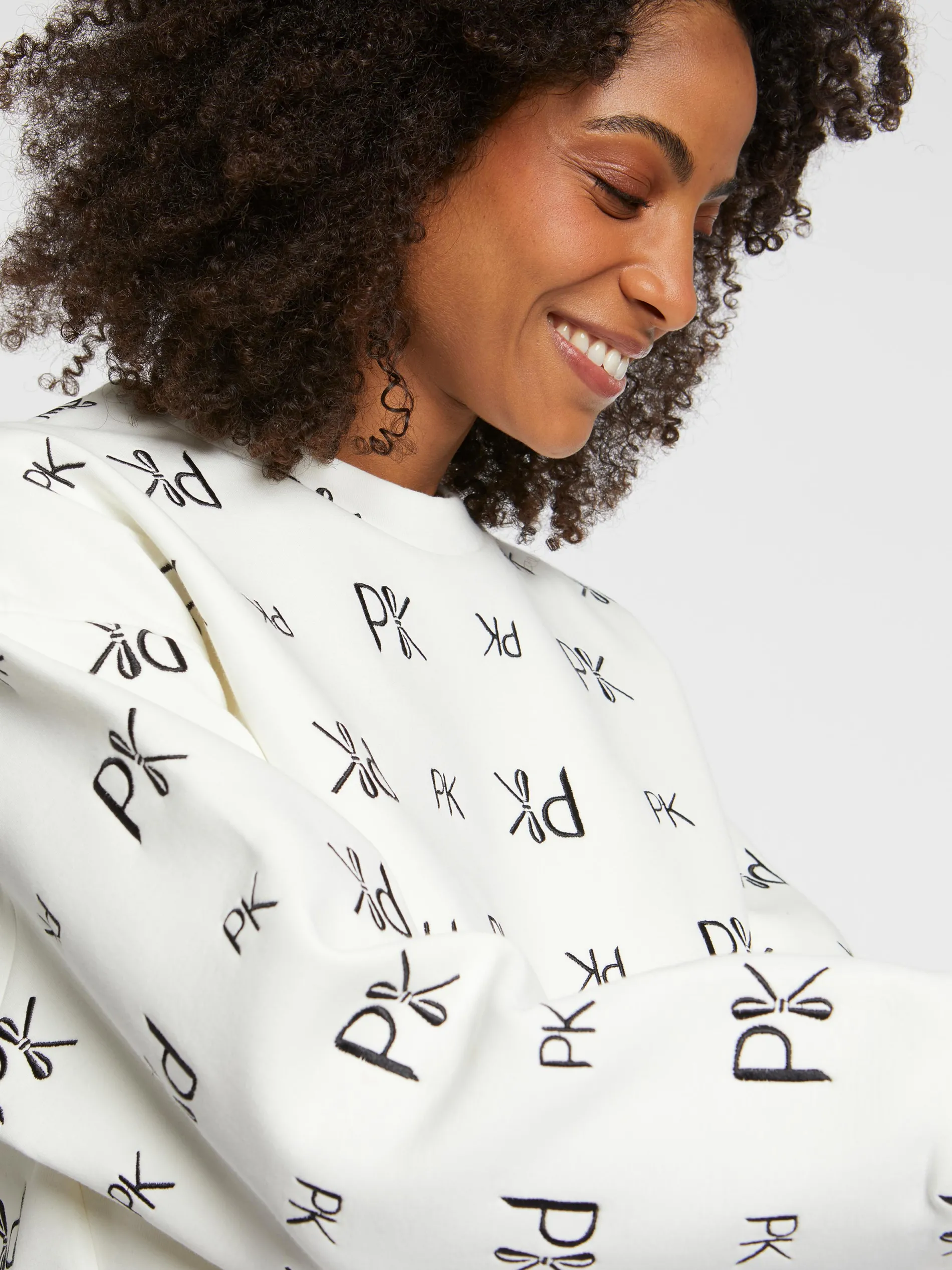 Paule Ka Sweat-Shirt Brode En Double Jersey<Femme Pulls Et Cardigans