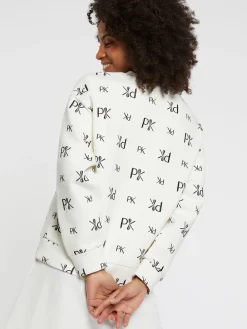 Paule Ka Sweat-Shirt Brode En Double Jersey<Femme Pulls Et Cardigans