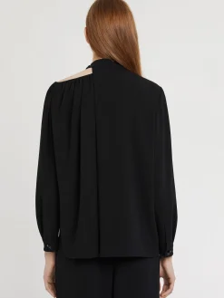 Paule Ka Top A Encolure Graphique En Crepe Envers Satin<Femme Tops