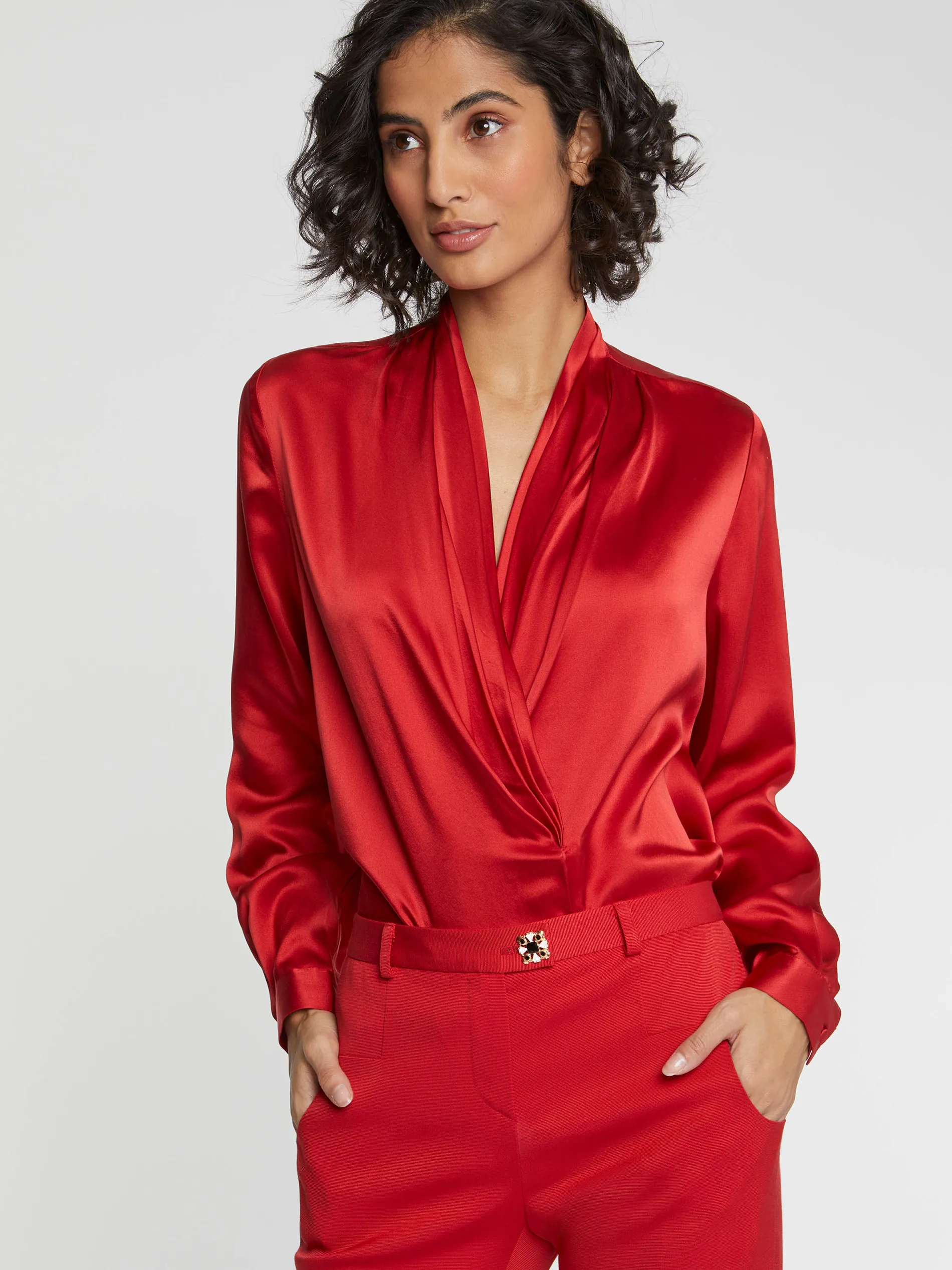 Paule Ka Top Croise En Soie<Femme Tops