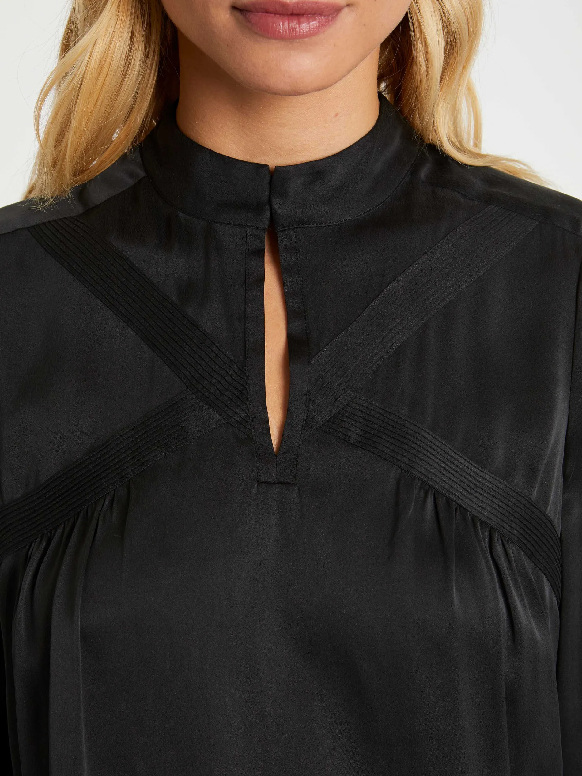 Paule Ka Top En Soie A Col Montant<Femme Tops