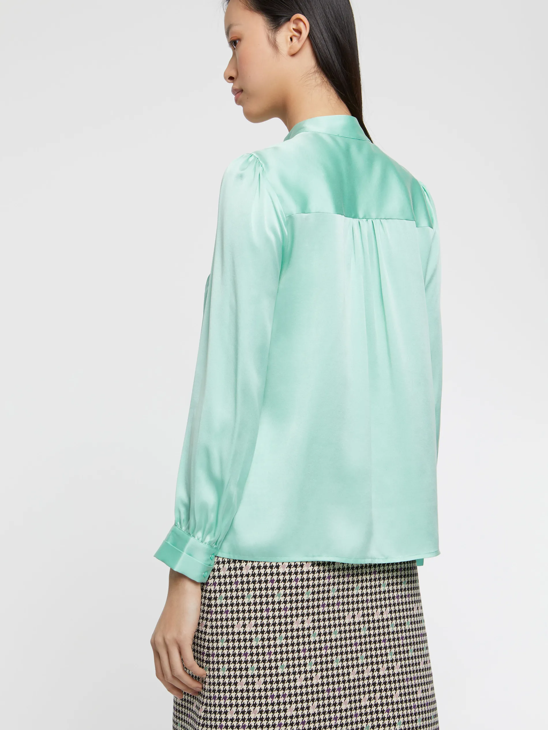Paule Ka Top En Soie A Col Montant<Femme Tops