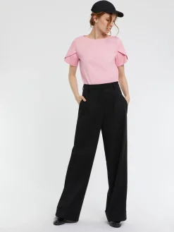 Paule Ka Top Manches Courtes En Popeline De Coton<Femme Tops