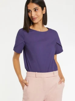 Paule Ka Top Manches Courtes En Popeline De Coton<Femme Tops
