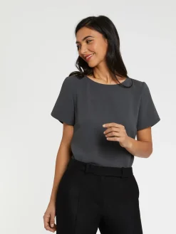 Paule Ka Top Manches Courtes En Tissu Crepe<Femme Tops