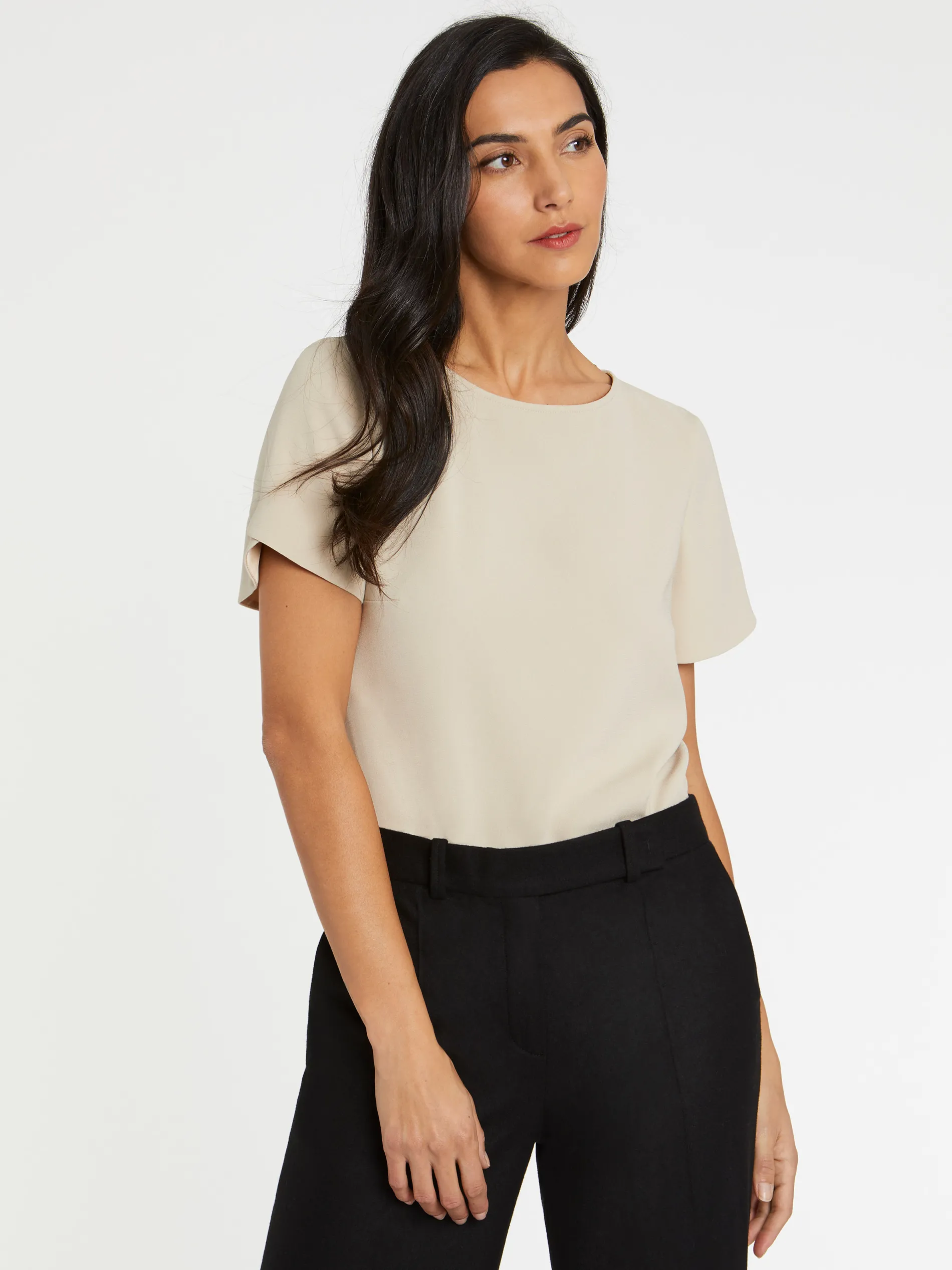 Paule Ka Top Manches Courtes En Tissu Crepe<Femme Tops