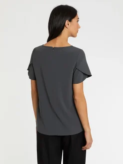 Paule Ka Top Manches Courtes En Tissu Crepe<Femme Tops