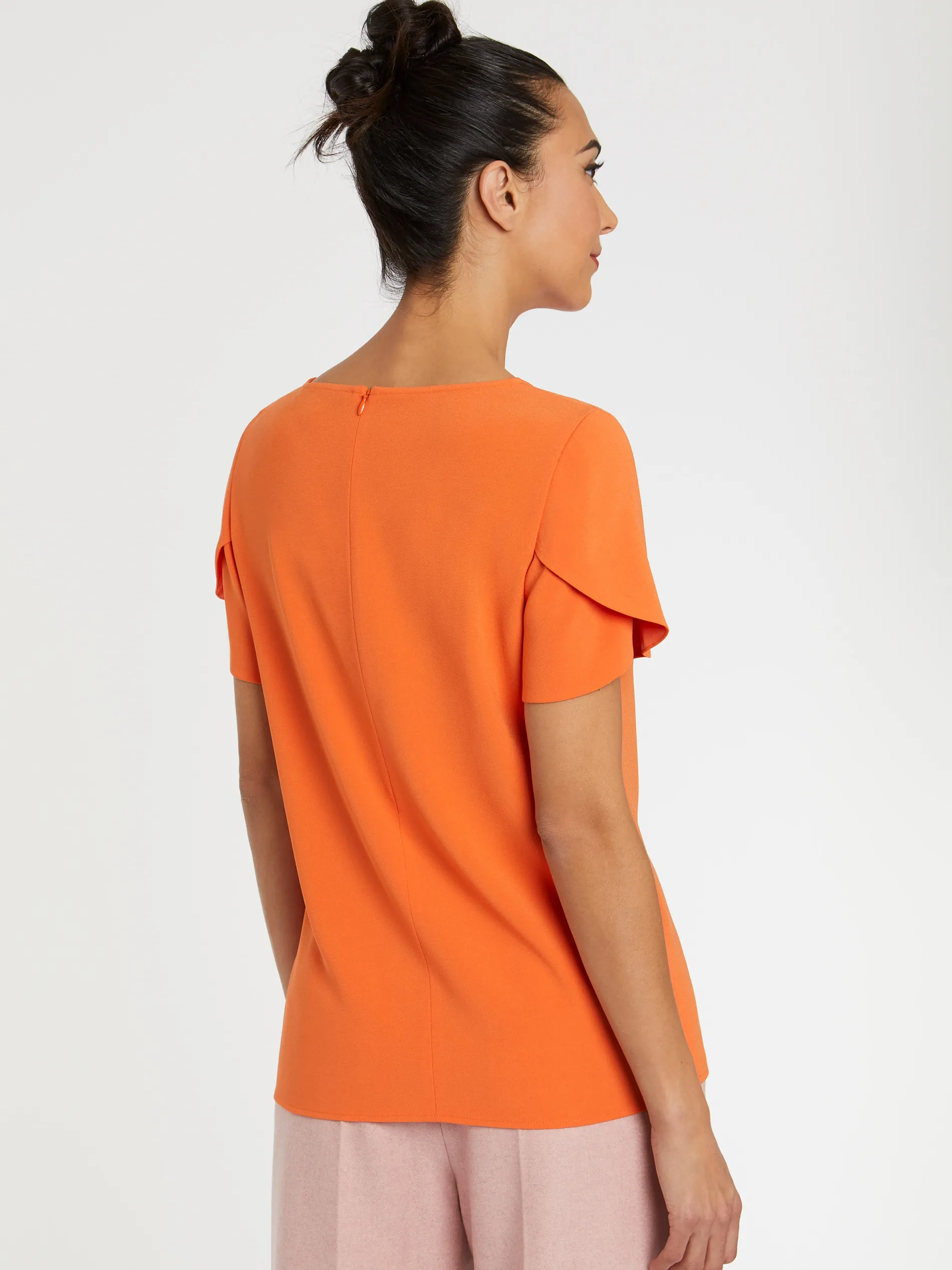 Paule Ka Top Manches Courtes En Tissu Crepe<Femme Tops