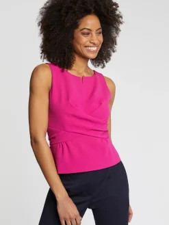 Paule Ka Top Sans Manches En Crepe Envers Satin<Femme Tops