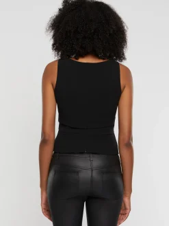 Paule Ka Top Sans Manches En Crepe Envers Satin<Femme Tops
