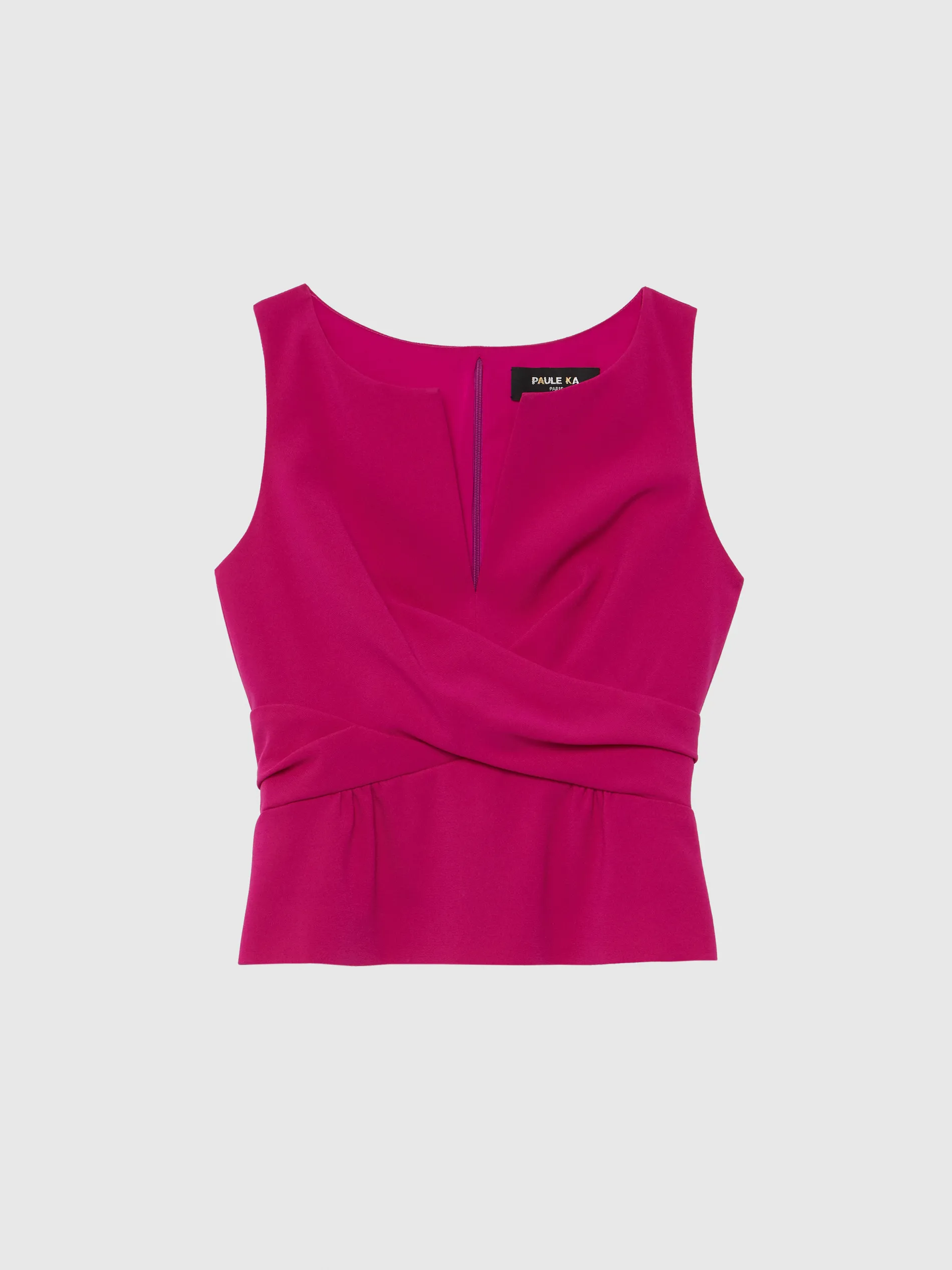 Paule Ka Top Sans Manches En Crepe Envers Satin<Femme Tops