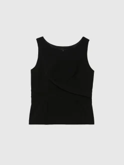Paule Ka Top Sans Manches En Crepe Envers Satin<Femme Tops