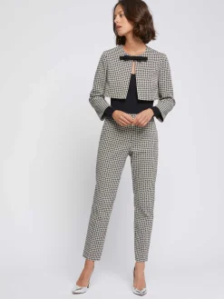 Paule Ka Veste Bolero A Noeud En Jacquard Imprime Paquerettes<Femme Vestes