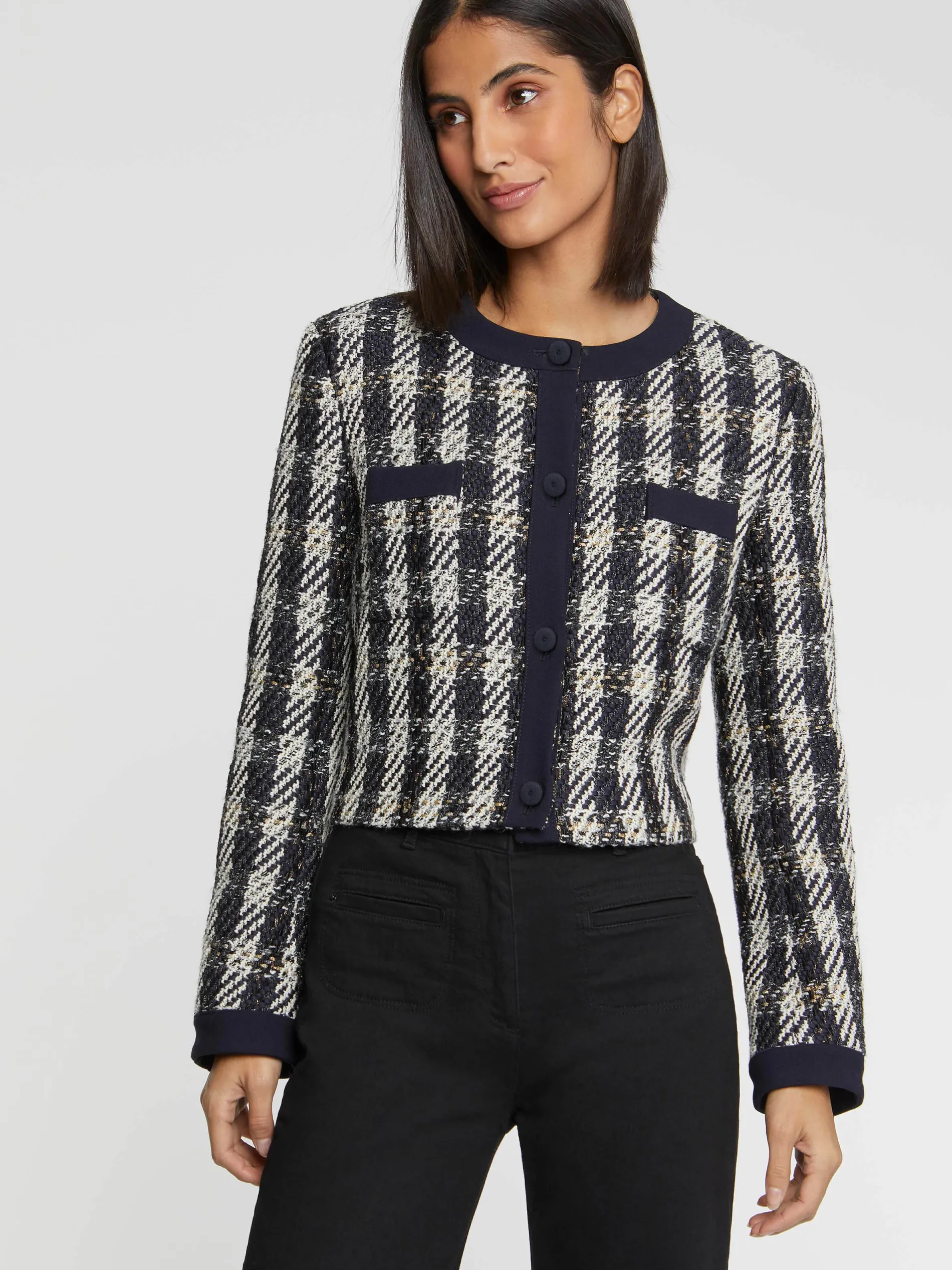 Paule Ka Veste Courte A Motif Pied-De-Coq<Femme Vestes