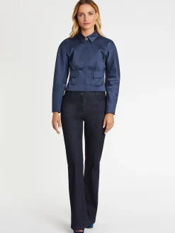 Paule Ka Veste Courte Cintree En Satin<Femme Vestes