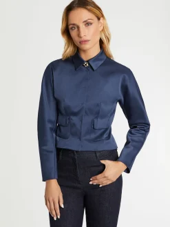 Paule Ka Veste Courte Cintree En Satin<Femme Vestes