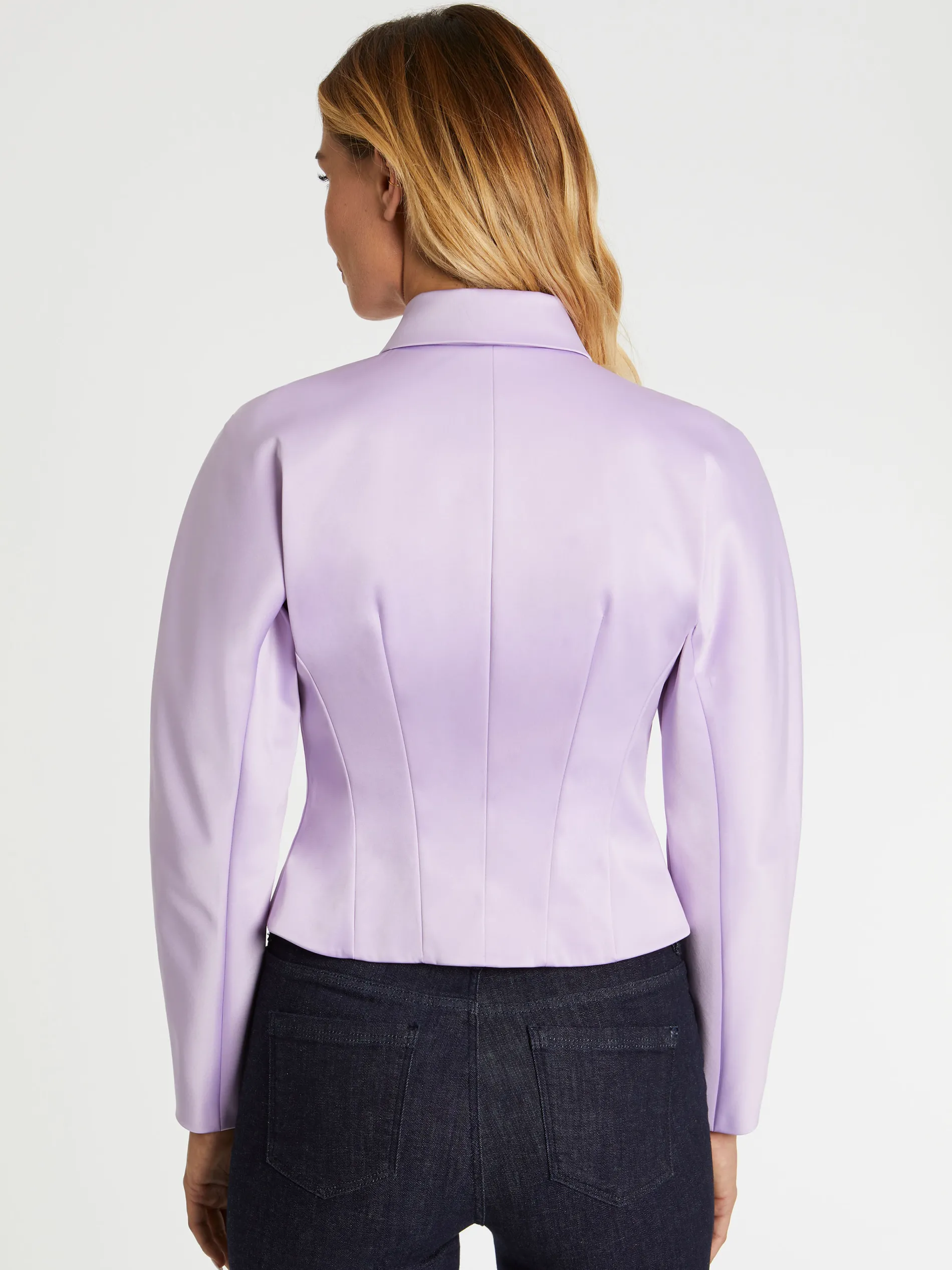 Paule Ka Veste Courte Cintree En Satin<Femme Vestes
