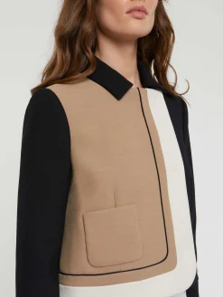 Paule Ka Veste Courte Graphique En Tricotine Stretch<Femme Vestes
