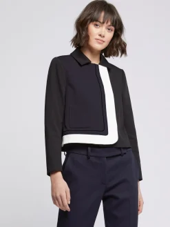 Paule Ka Veste Courte Graphique En Tricotine Stretch<Femme Vestes
