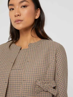 Paule Ka Veste Courte Imprimee Pied-De-Poule A Noeud<Femme Vestes