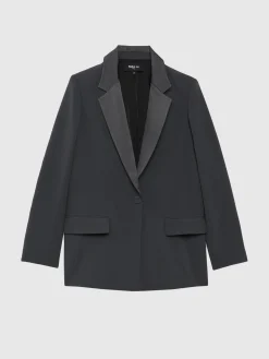 Paule Ka Veste De Costume Droite En Tissu Crepe<Femme Vestes
