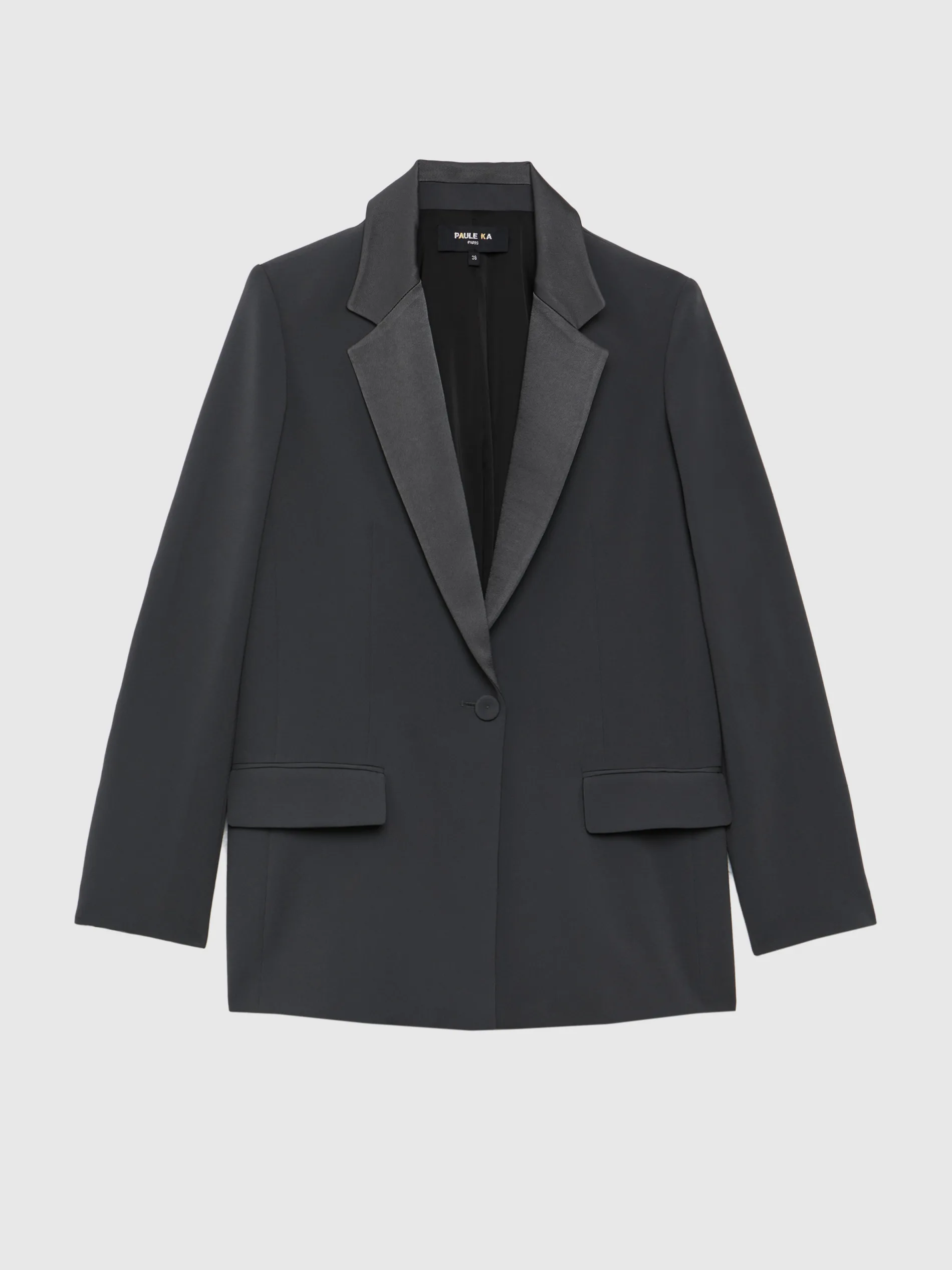Paule Ka Veste De Costume Droite En Tissu Crepe<Femme Vestes