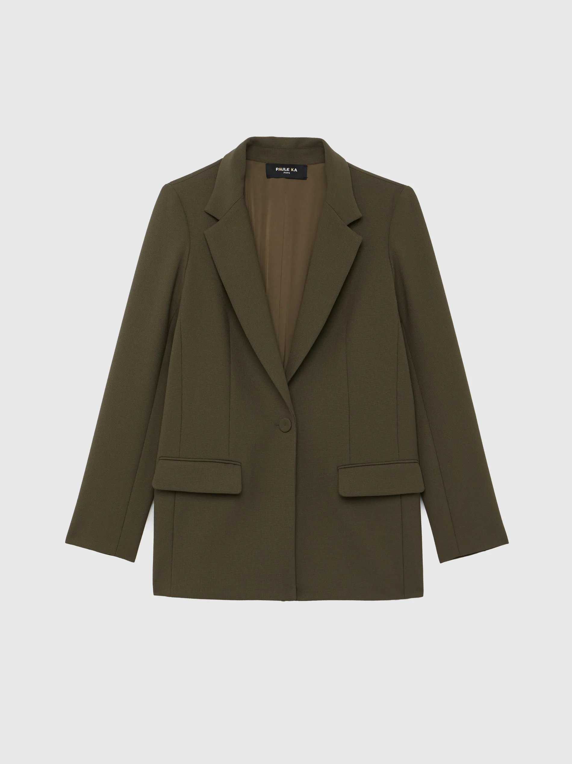 Paule Ka Veste De Costume Droite En Tissu Crepe<Femme Vestes