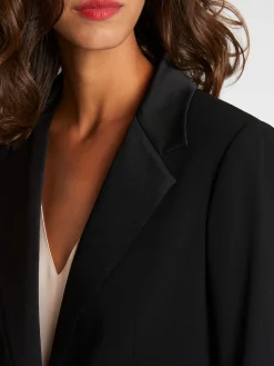Paule Ka Veste De Costume Droite En Tissu Crepe<Femme Vestes