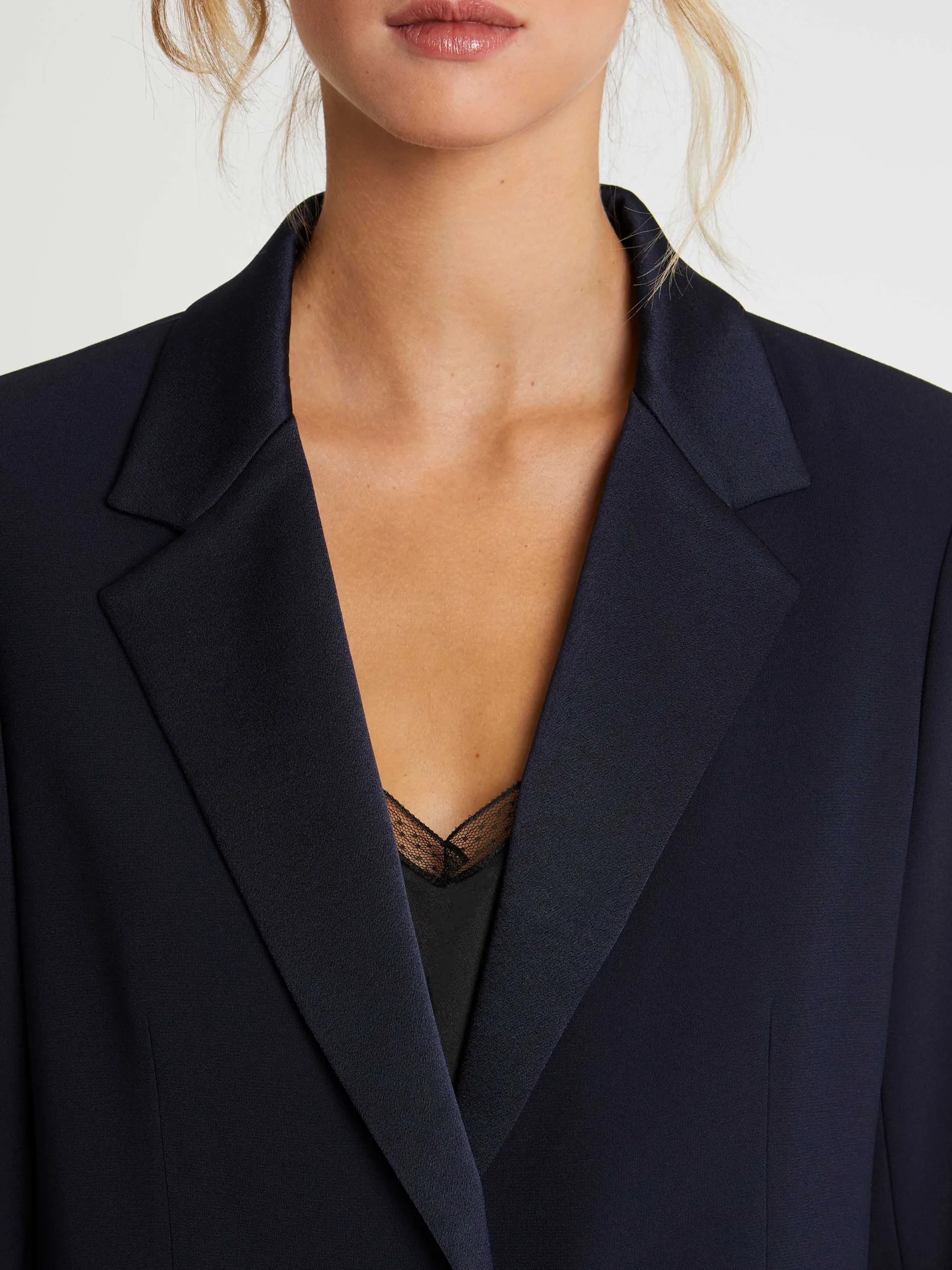 Paule Ka Veste De Costume Droite En Tissu Crepe<Femme Vestes