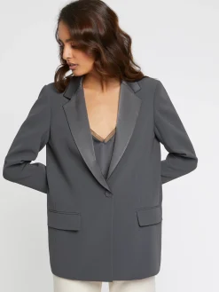Paule Ka Veste De Costume Droite En Tissu Crepe<Femme Vestes