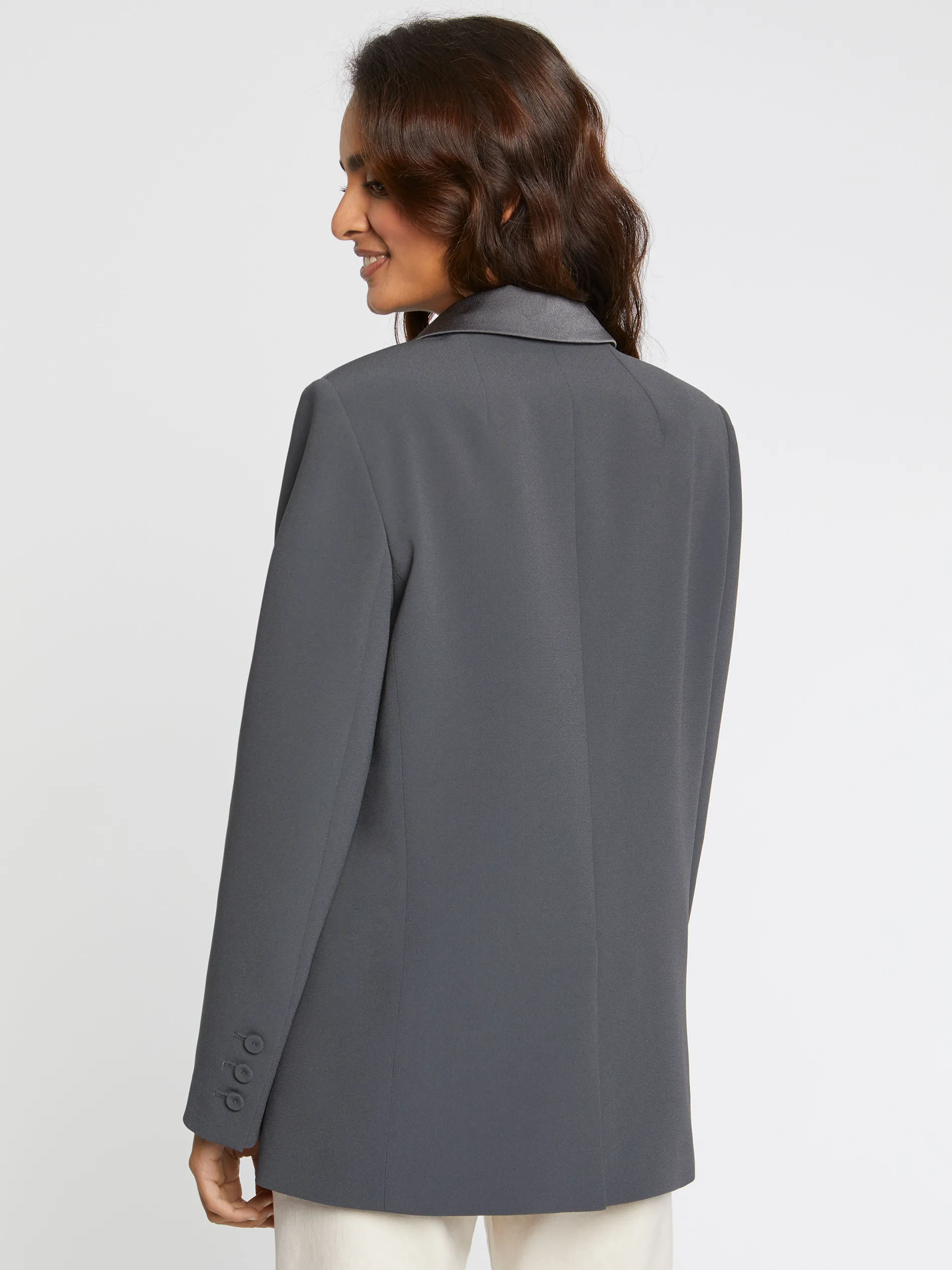 Paule Ka Veste De Costume Droite En Tissu Crepe<Femme Vestes