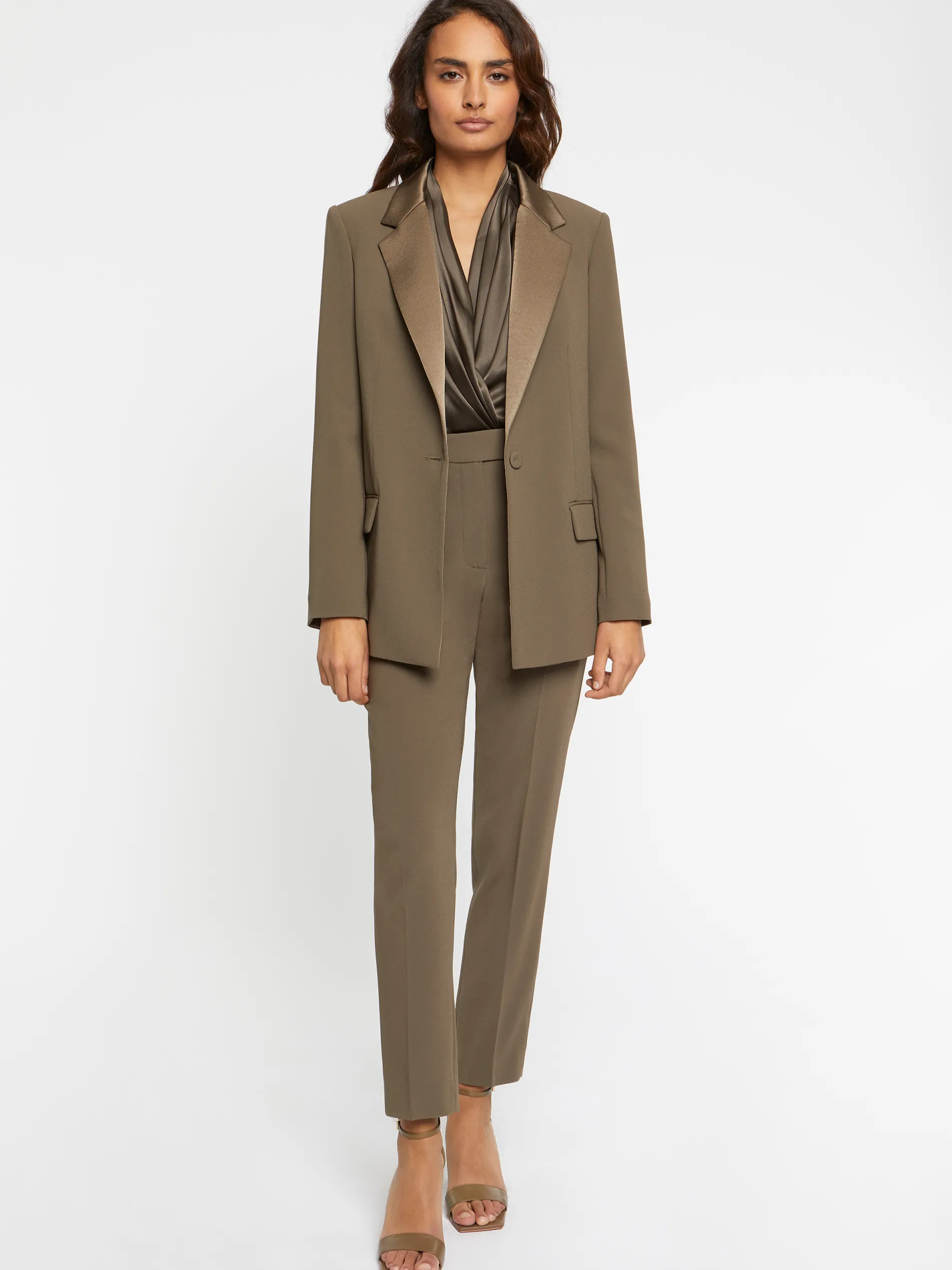 Paule Ka Veste De Costume Droite En Tissu Crepe<Femme Vestes